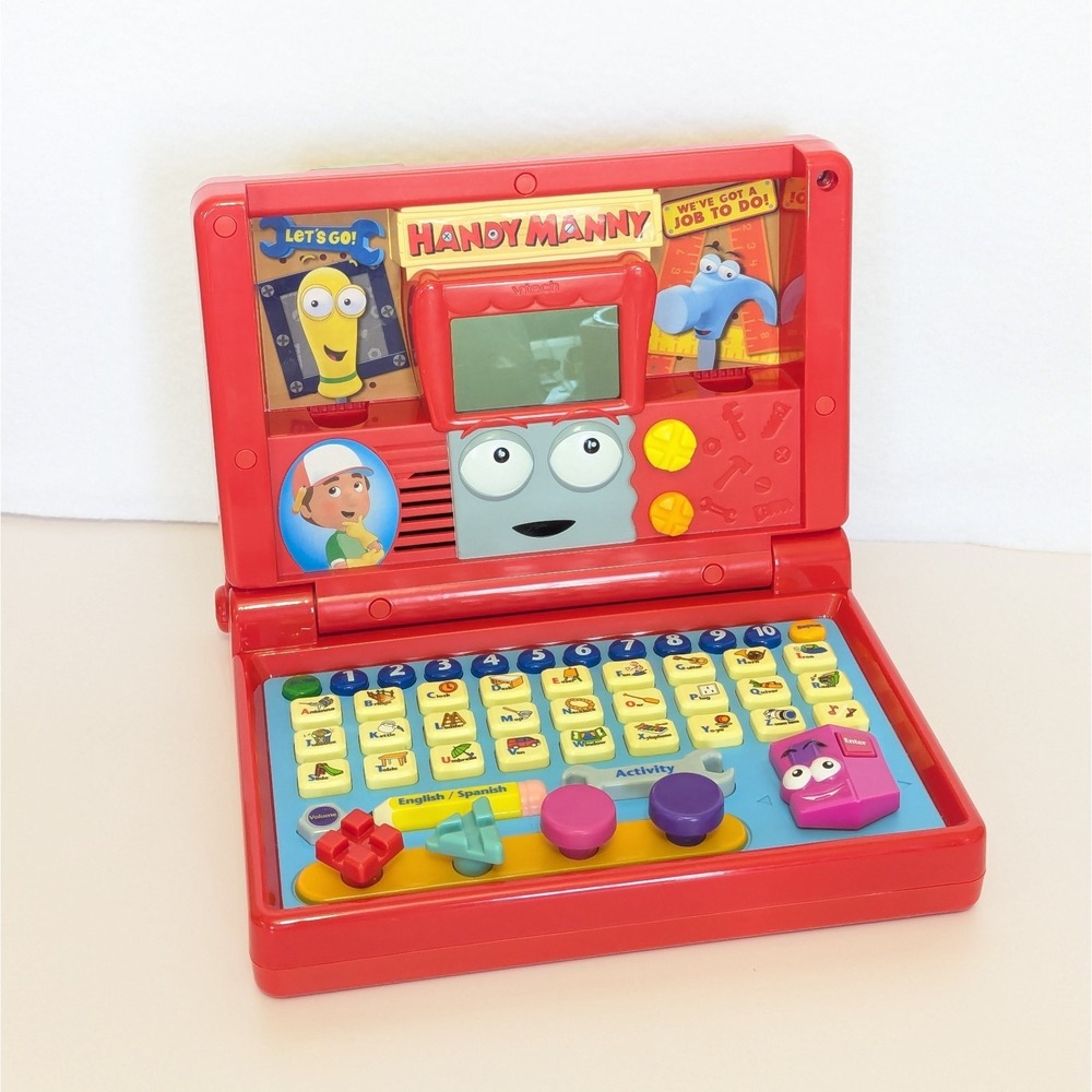 Vtech Disney Handy Manny Learning Laptop Toy Computer Works! No Tools